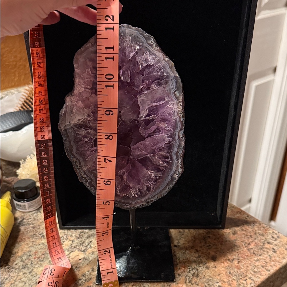 Stunning Purple Amythest Geode Slice - Picture 5 of 16